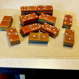 Maple and Black resin set of domino’s